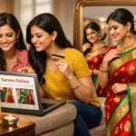 Pure Kadial silk saree for women with contrast border and rich weave