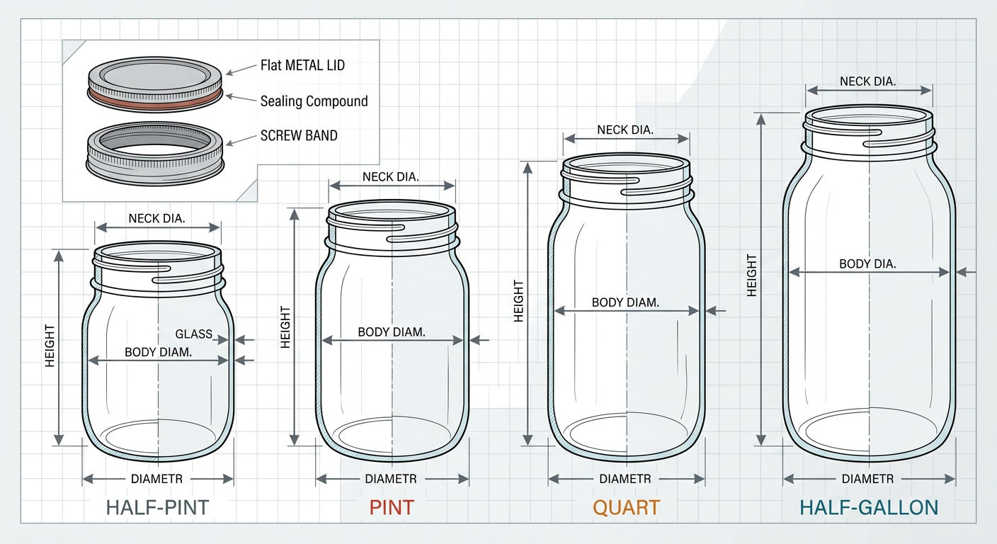 mason jar specifications