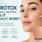 In this image, microtox on oily skin is described.