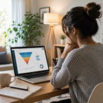girl watching graph
