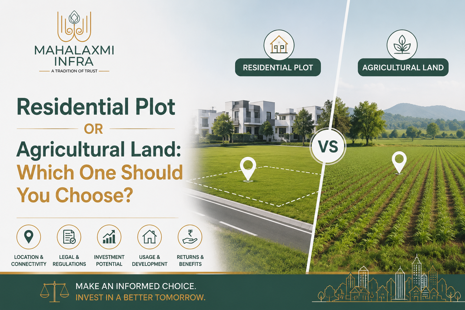 residential plot vs agricultural land