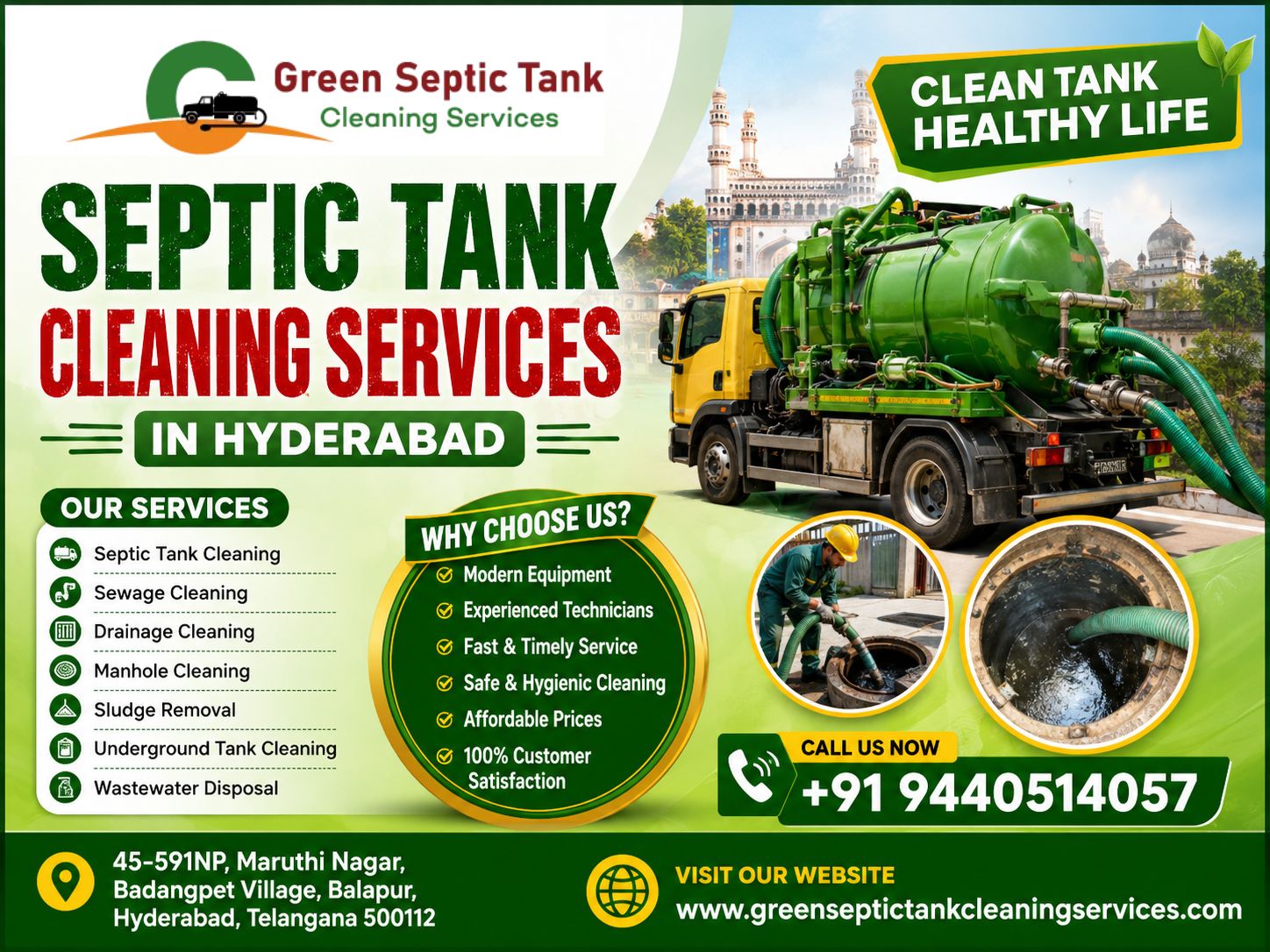 Septic Tank Cleaning Services Hyderabad