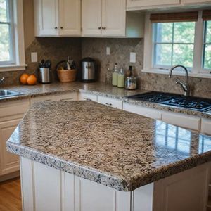 brown quartz worktop