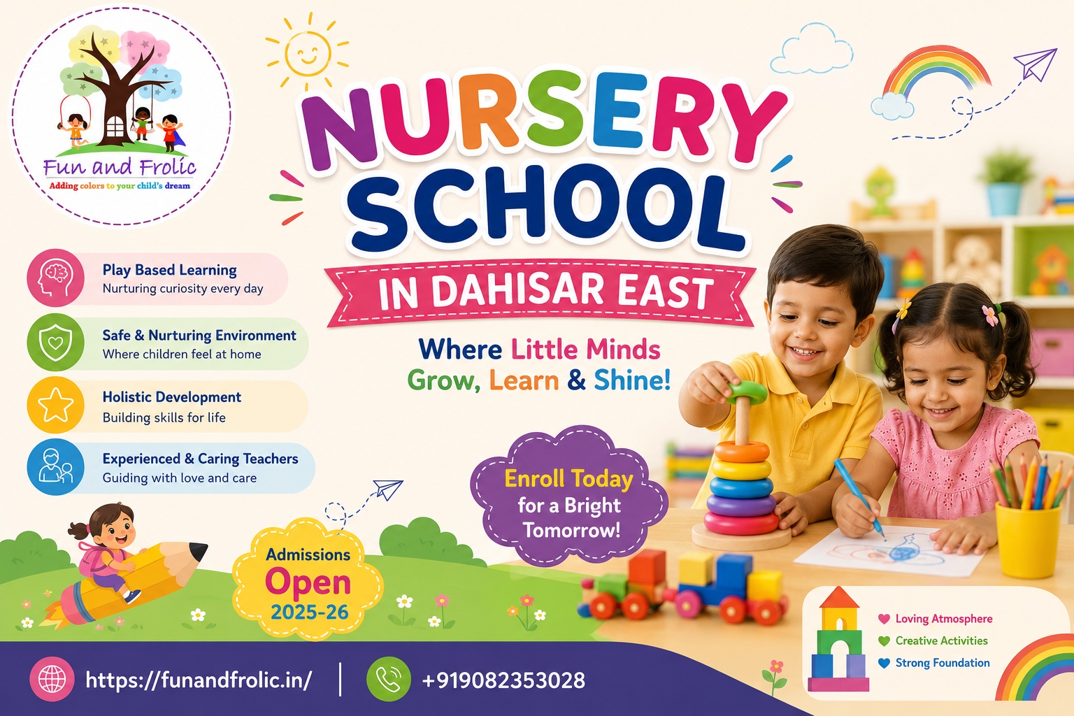 Nursery School in Dahisar East – Fun and Frolic Playground and Learning Area