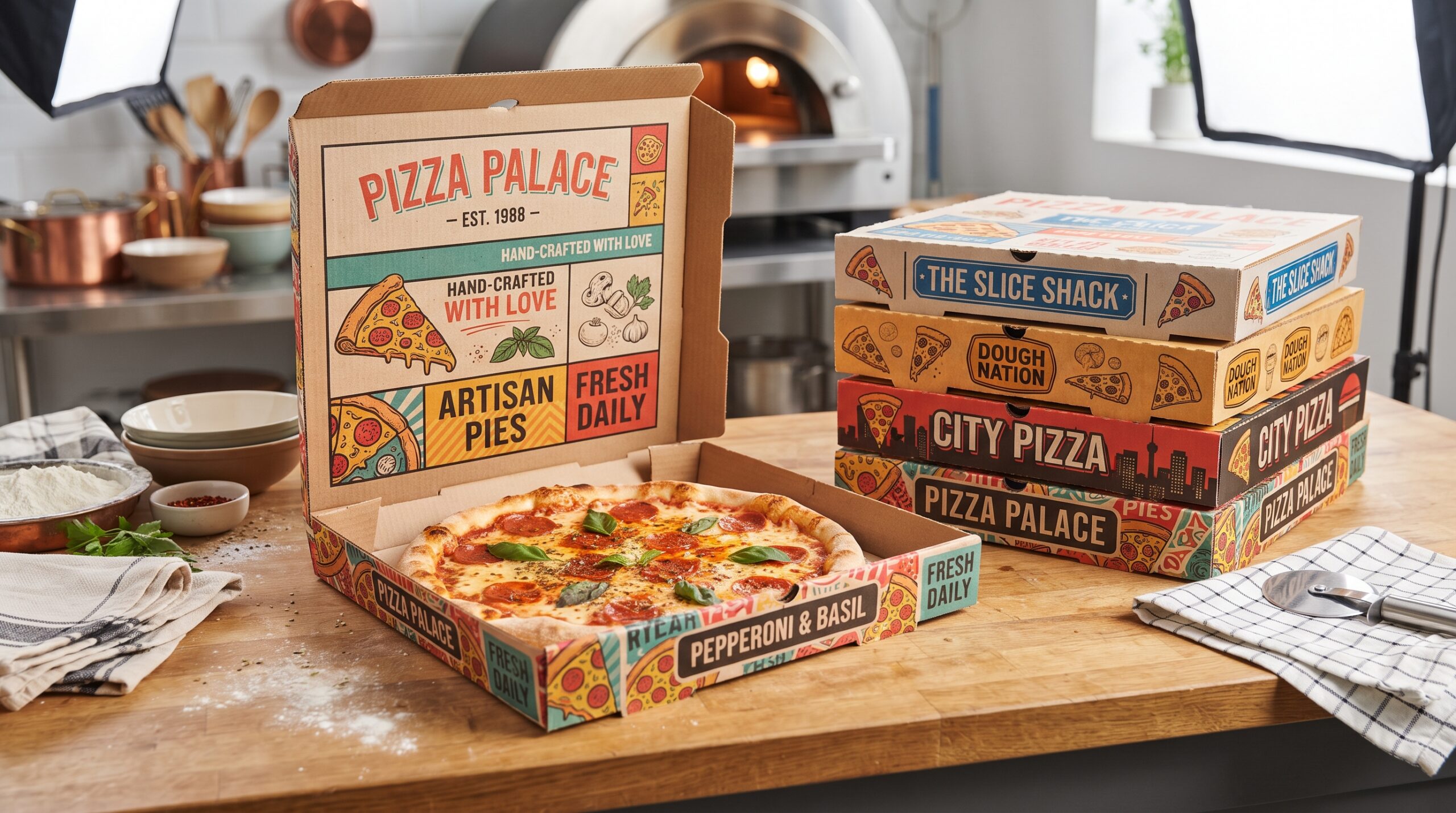 pizza boxes