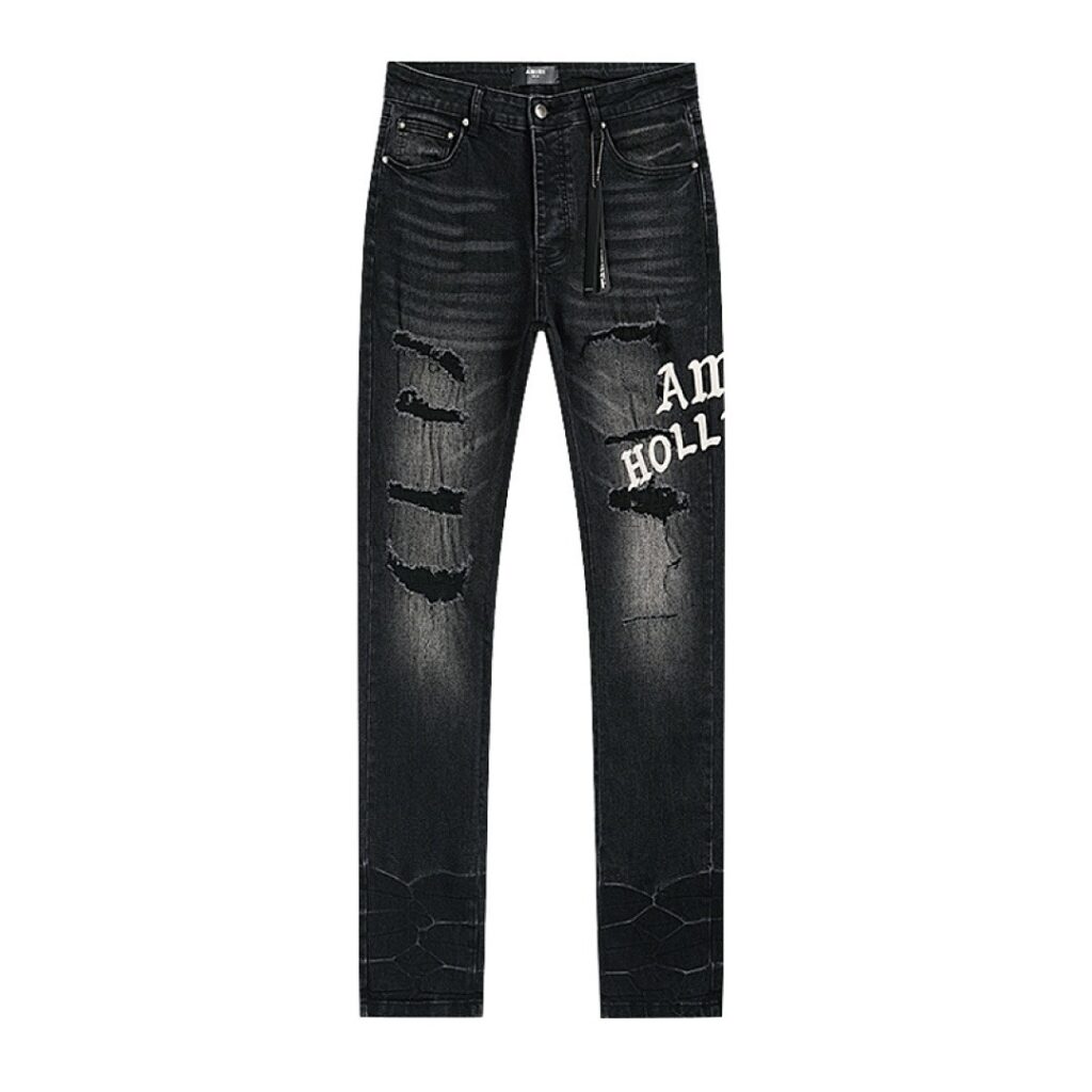 Amiri Appliquè Thrasher Black Jeans