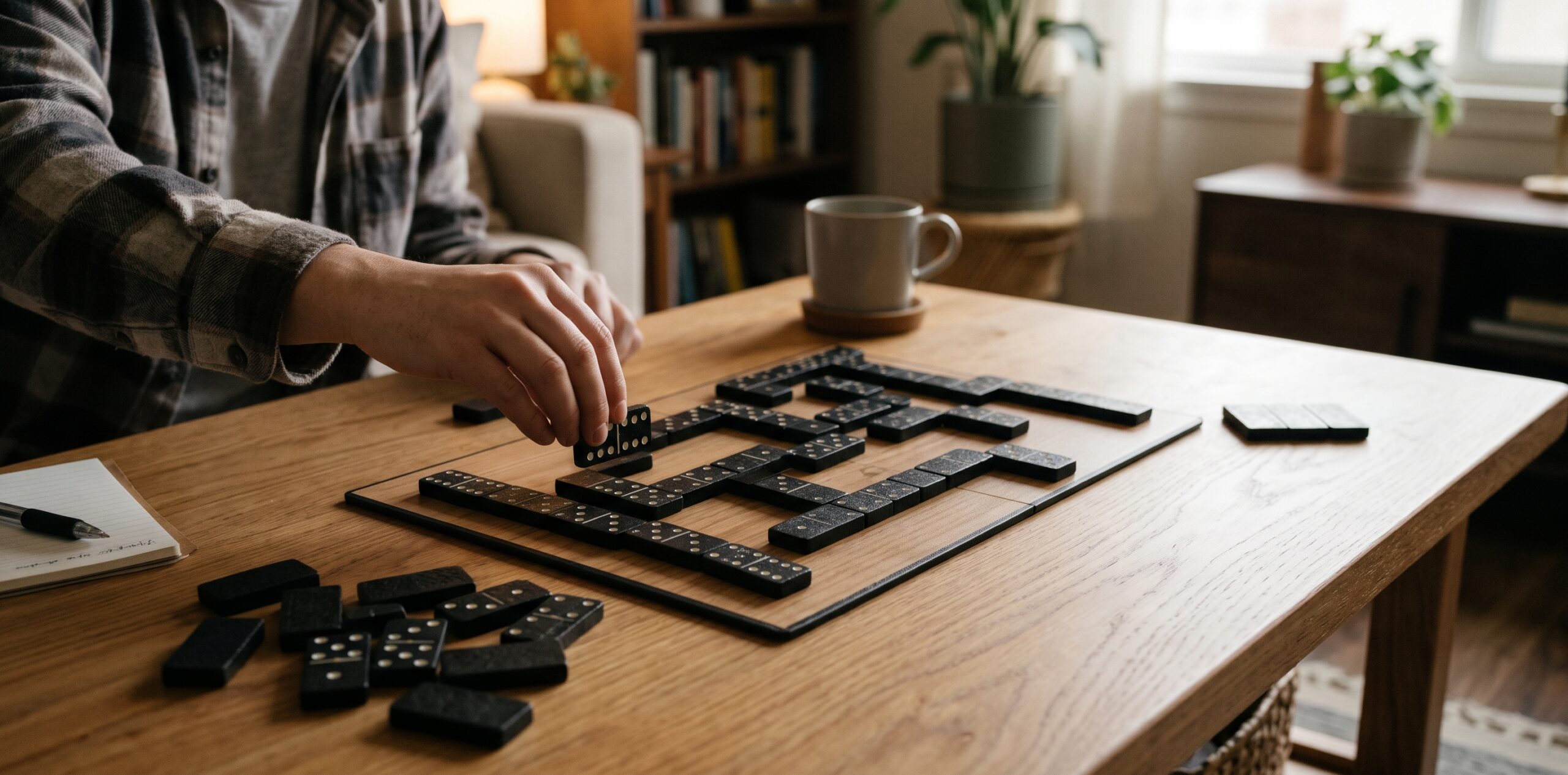 Double Dominoes Solitaire as a Solo Tabletop Puzzle Game