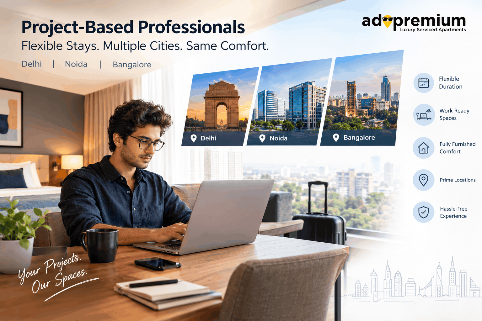 Project Based Professional Consultant Contractor Delhi Noida Bangalore Accommodation