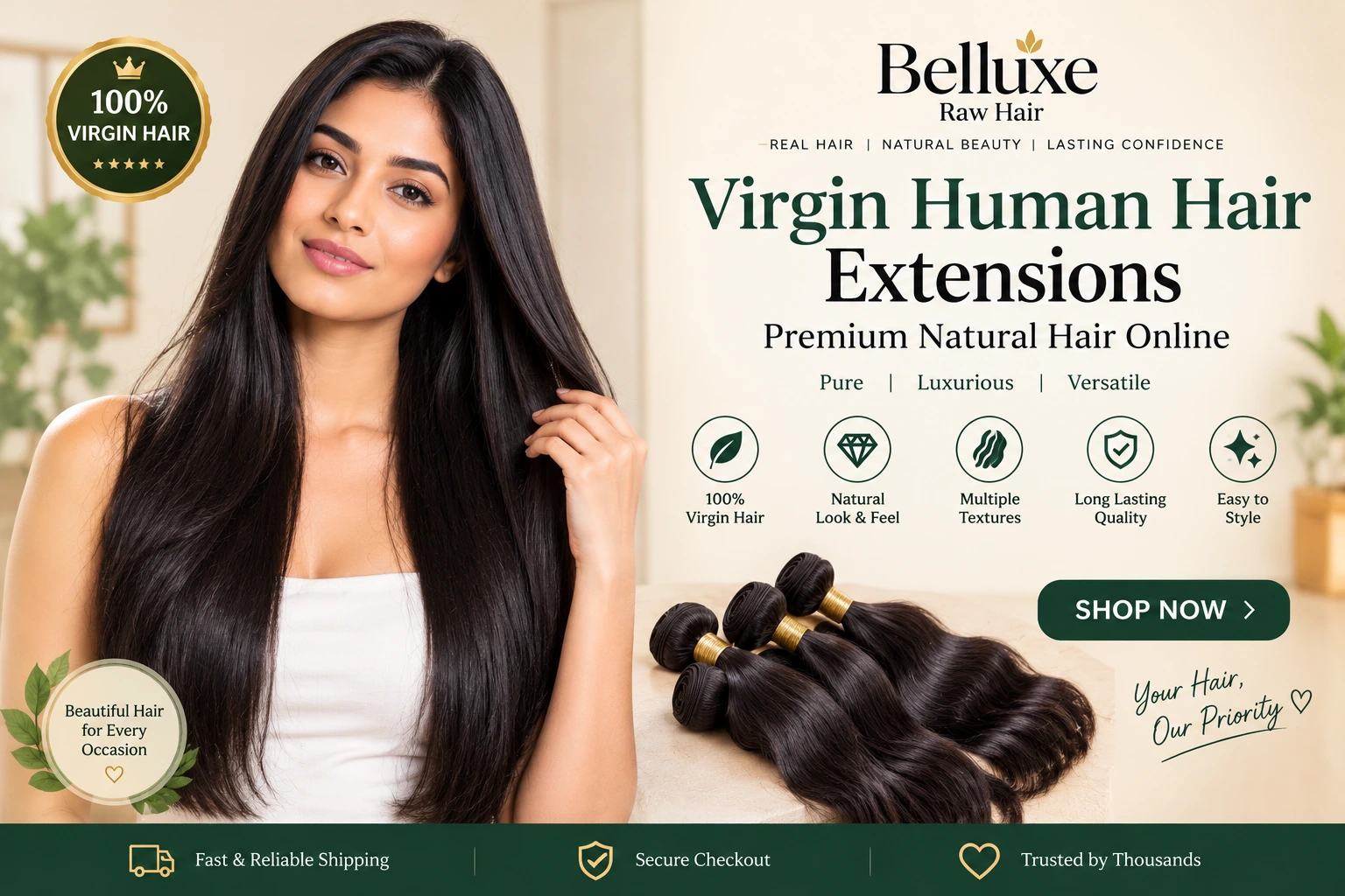Virgin Human Hair Extensions