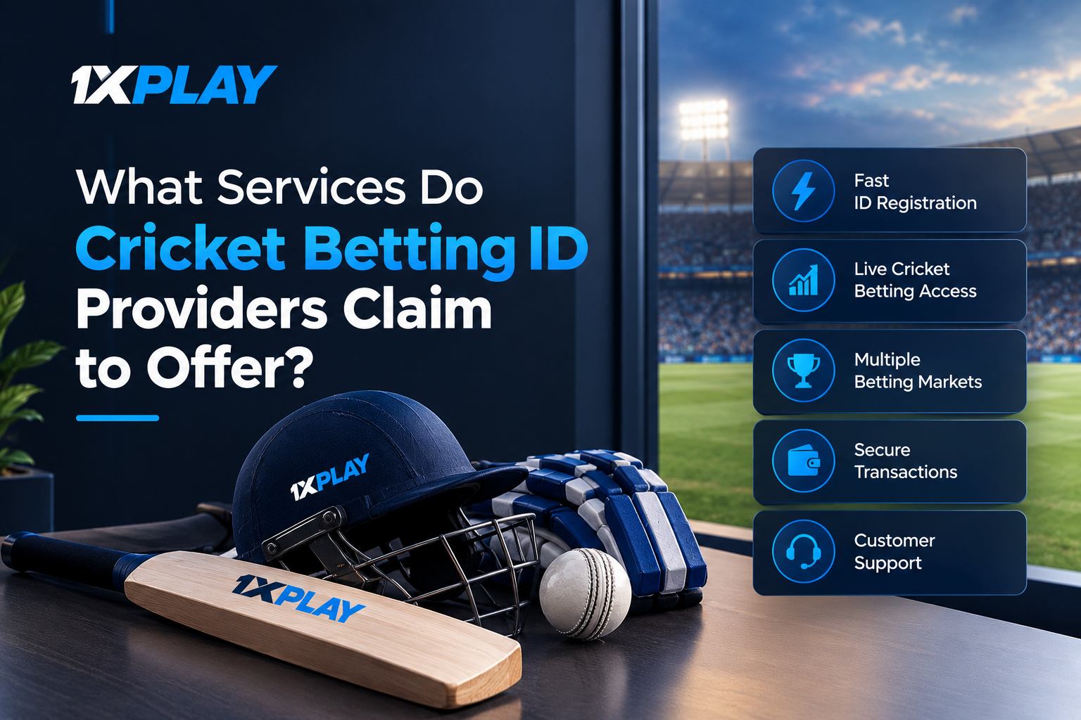 Cricket betting ID provider services by 1XPLAY